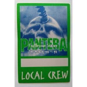 Pantera Backstage Music Pass Original Far Beyond Driven Heavy Metal Skull Green